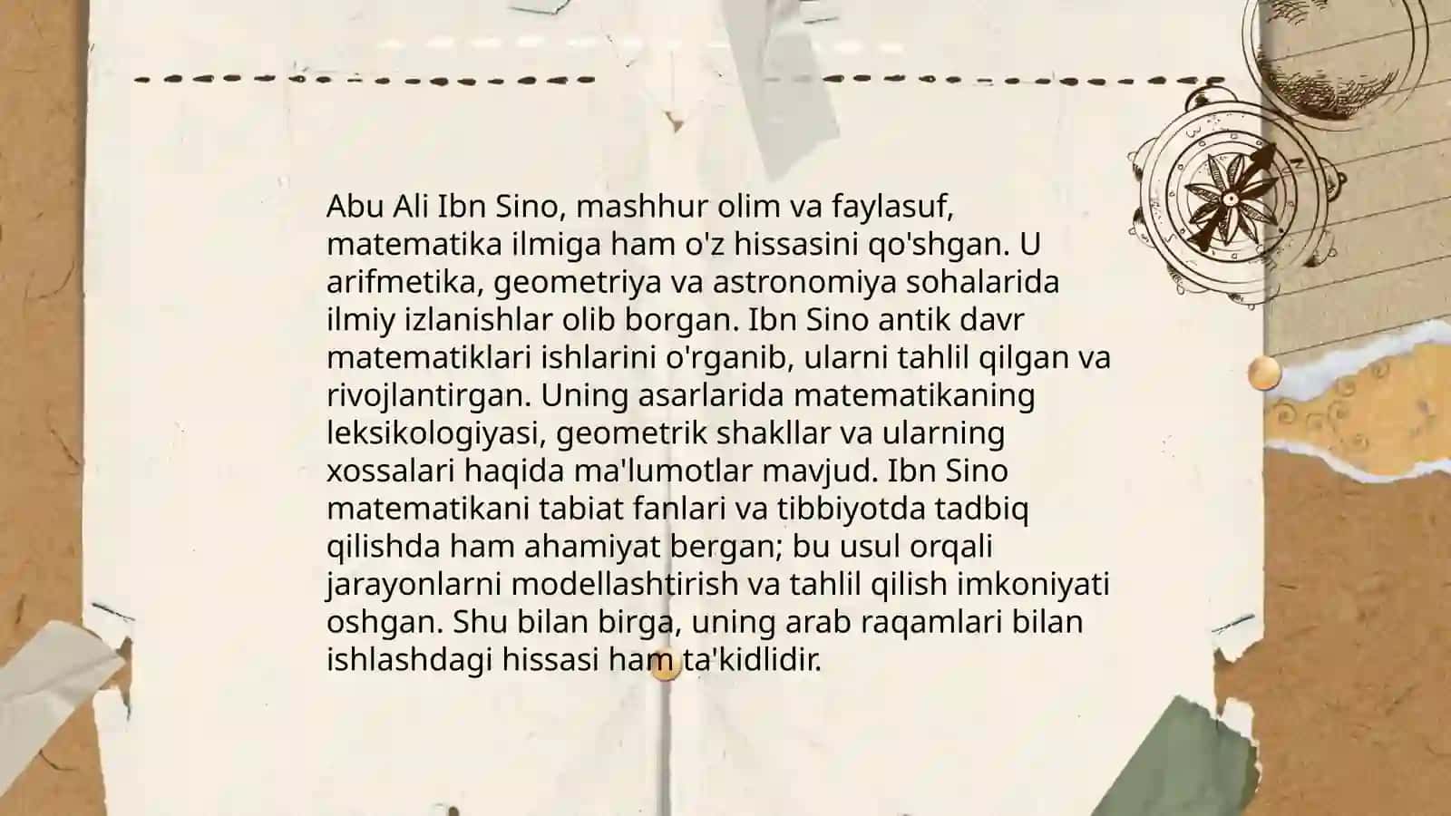 Abu Ali Ibn Sinoning matematikaga qo'shgan hissalari 3