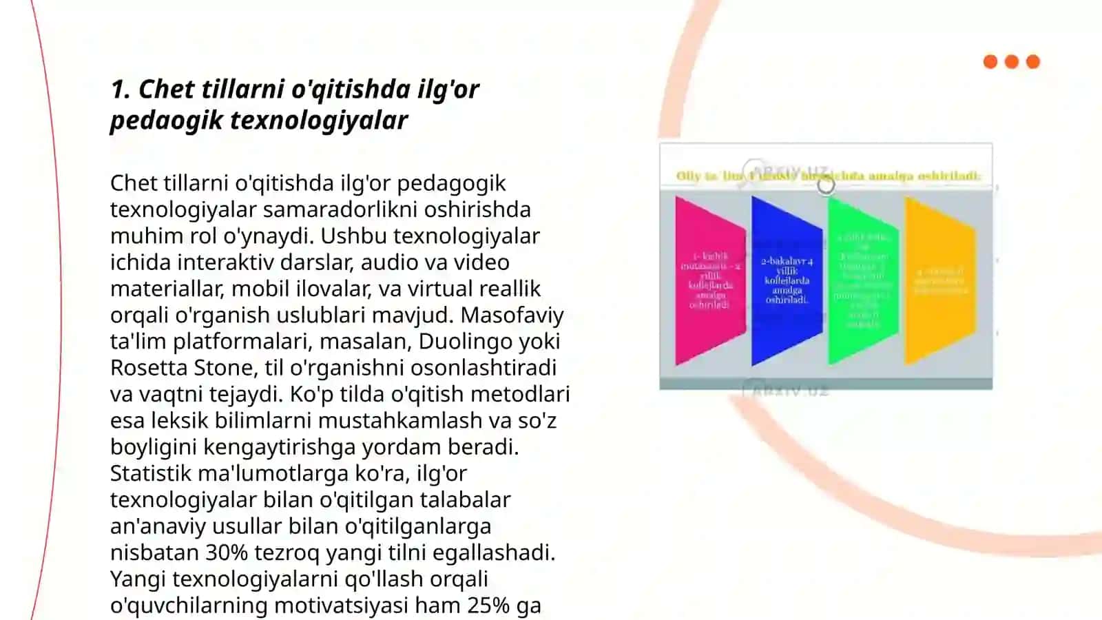 Chet tillarni o'qitishda ilg'or pedaogik texnologiyalar 3