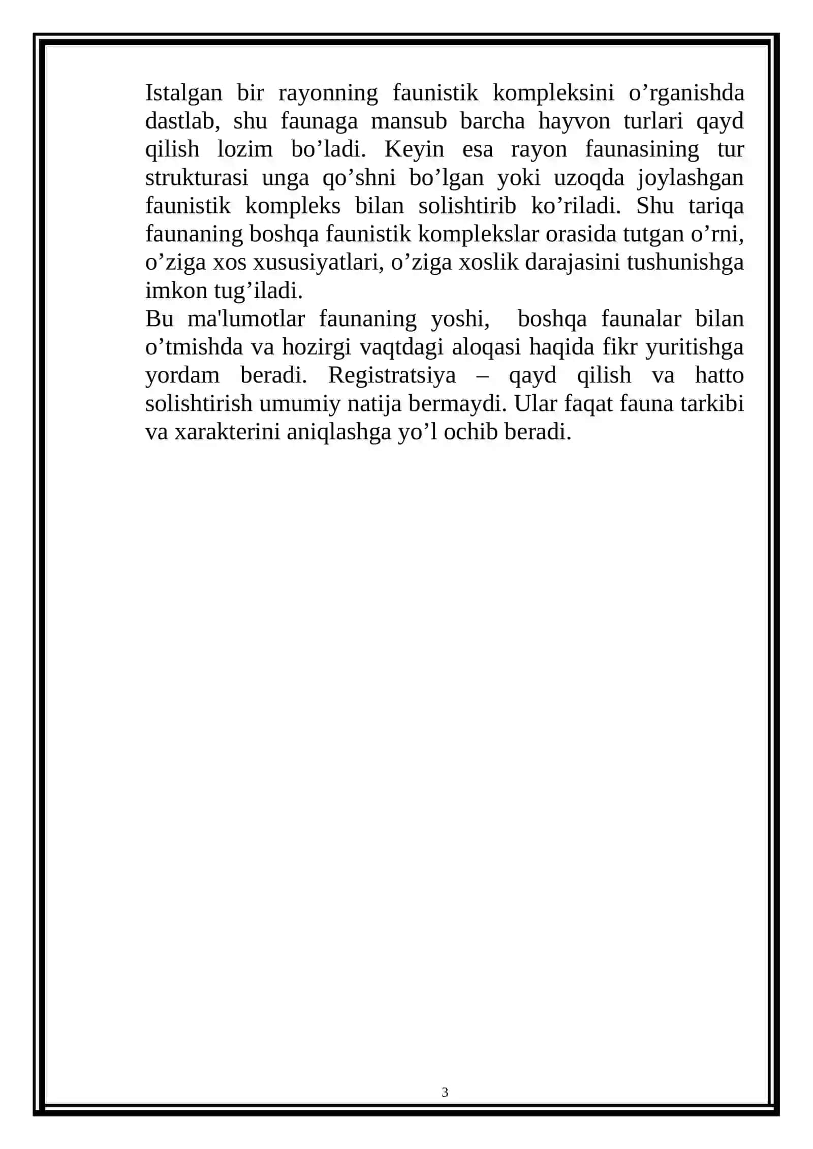 O’rta Osiyo faunasining biologik turli-tumanligi va zoogeografik xususiyatlari 3
