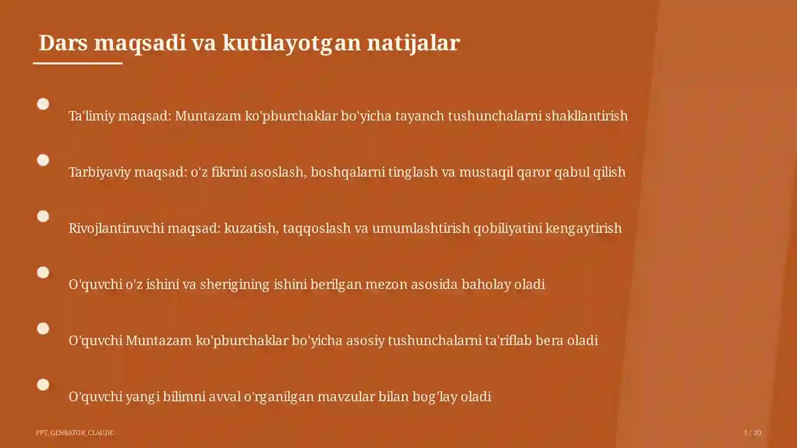 Muntazam ko'pburchaklar (9-sinf) 3