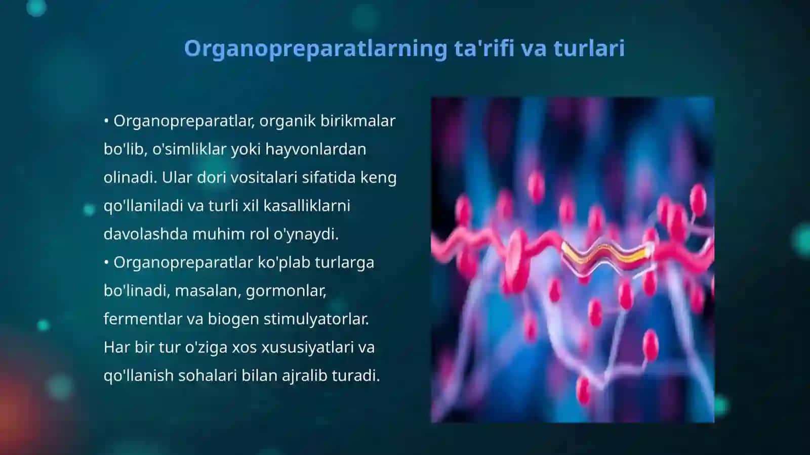 Organopreparatlarni sanoatda ishlab chiqarish 3