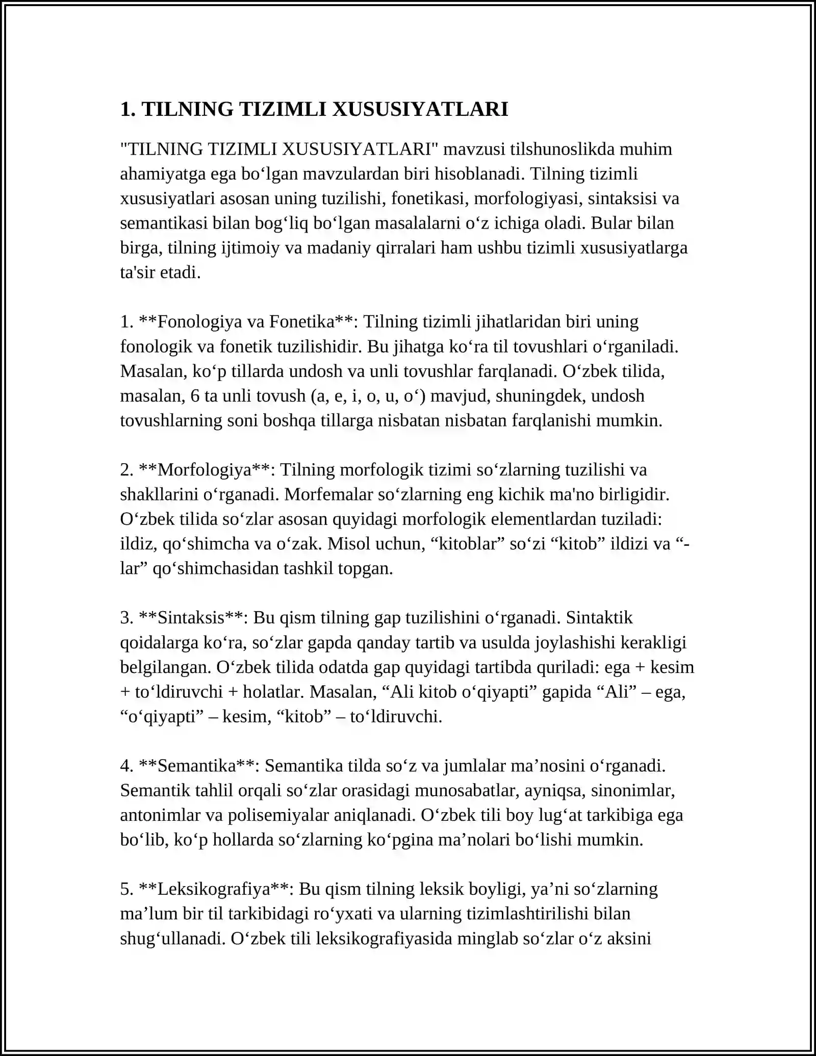 TILNING TIZIMLI XUSUSIYATLARI 3
