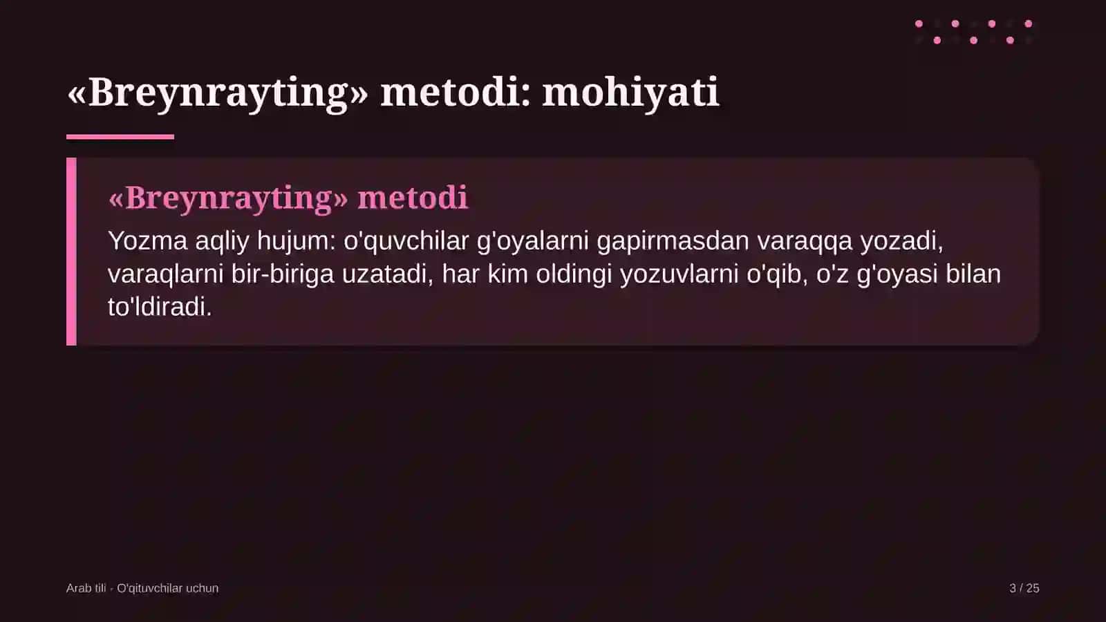 arab tili darslarida breynrayting metodidan foydalanish 8089 3