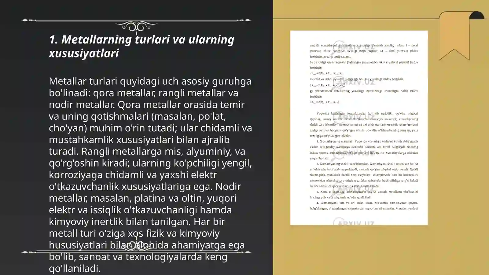 Metallarning turlari va ularning xususiyatlari 3
