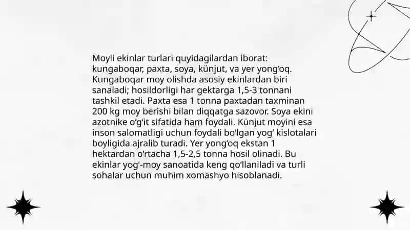 Moyli ekinlar tasnifi kungaboqar biologiyasi 3