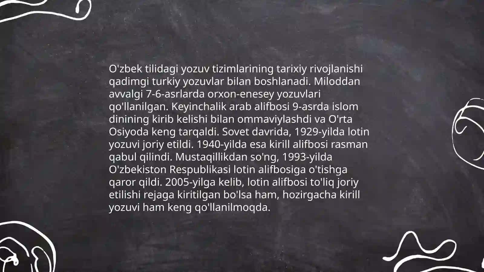 O'zbek tilining yozuv tizimlari taraqqiyoti 3