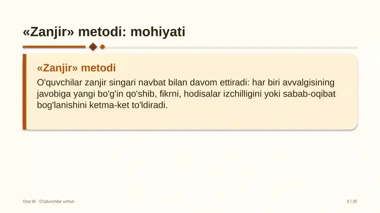 ona tili darslarida zanjir metodidan foydalanish 1122 3
