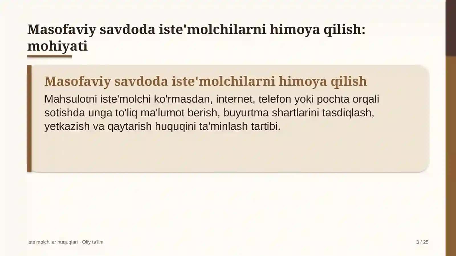 bolalar o'smirlar sport maktablarida masofaviy savdoda iste'molchilarni himoya qilish 1336 3