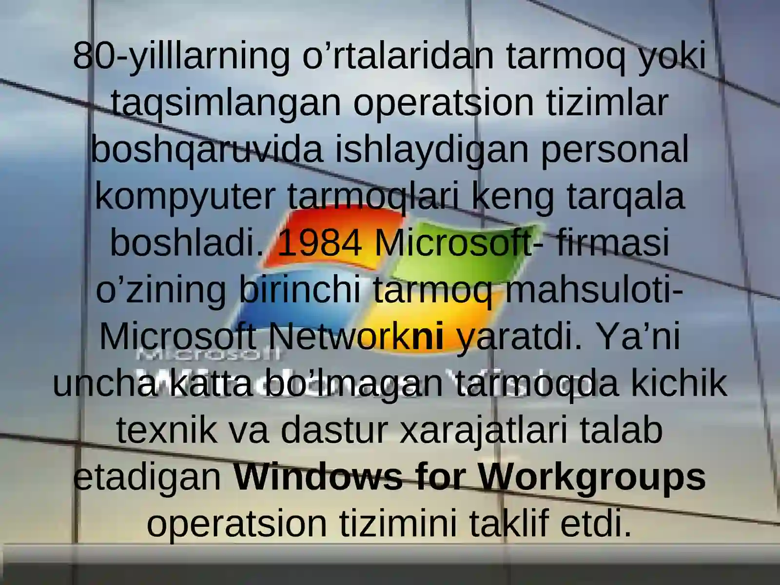 WINDOWS TIZIMI 3