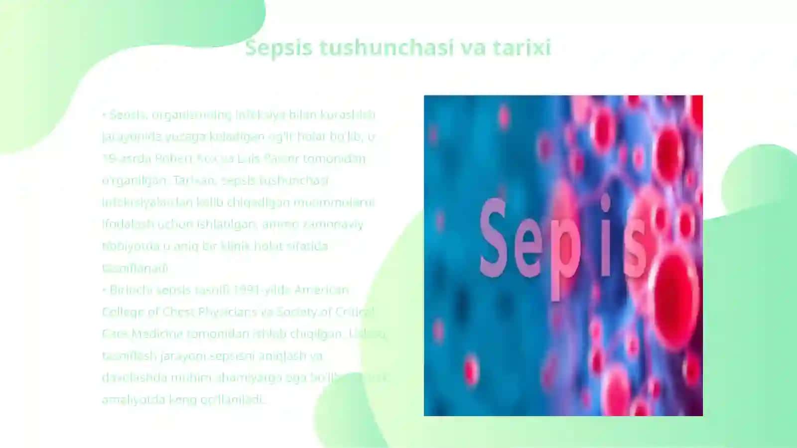 Sepsisning zamonaviy tasnifi 3