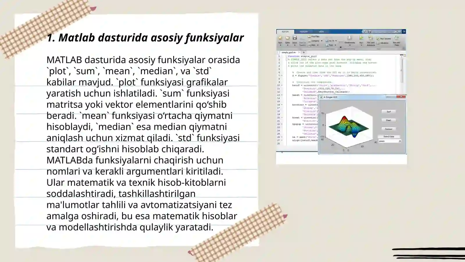 Matlab dasturi haqida 3