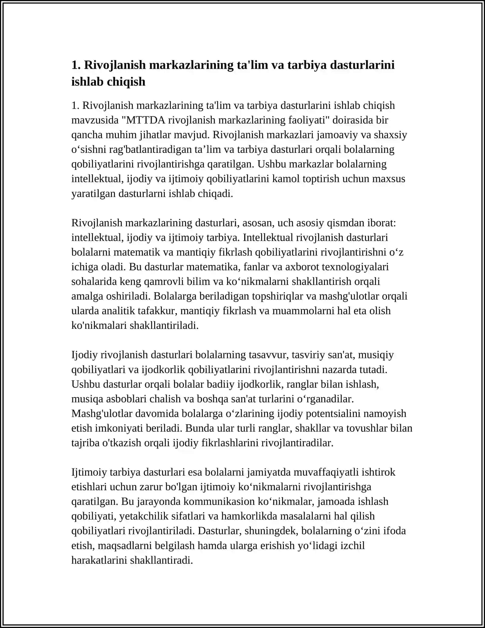 MTTDA RIVOJLANISH MARKAZLARINING FAOLIYATI 3