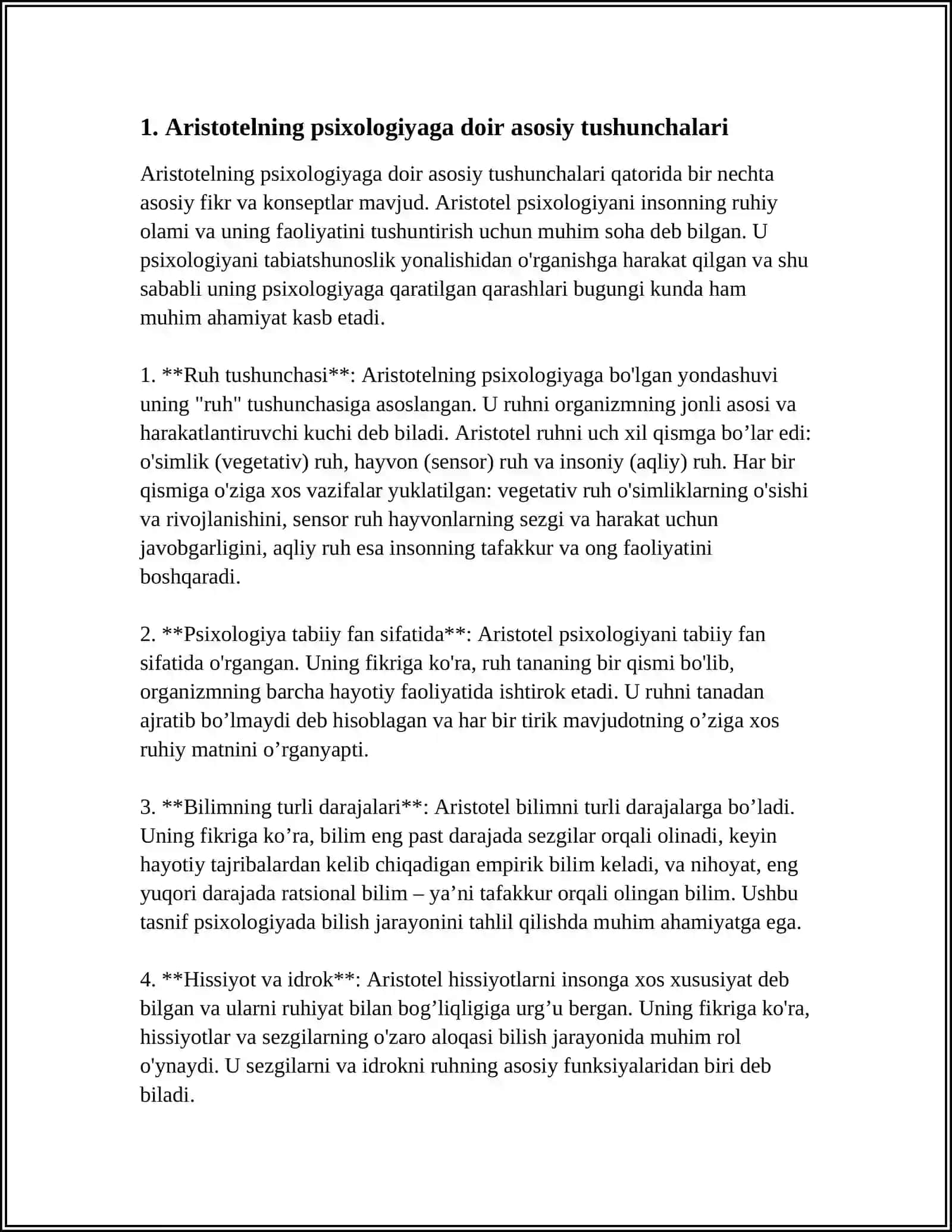 ARISTOTELNING PSIXOLOGIYA FANIGA DOIR QARASHLARI 3