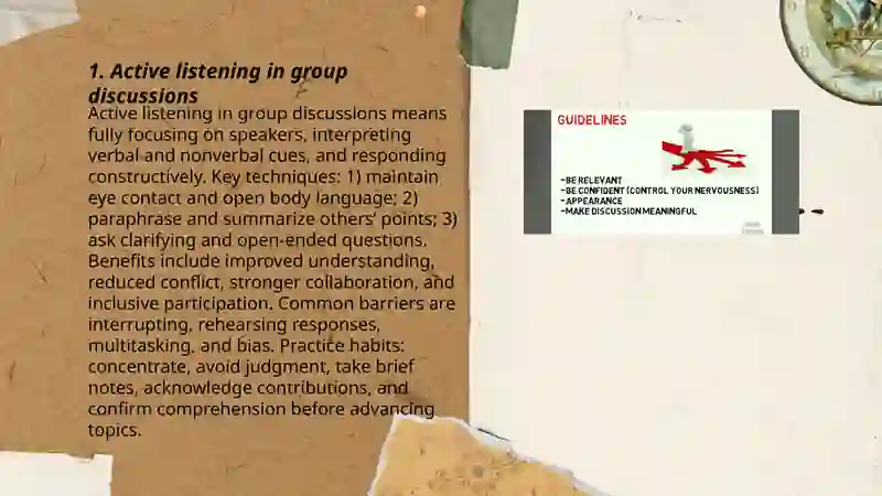 Active listening in group discussions 3