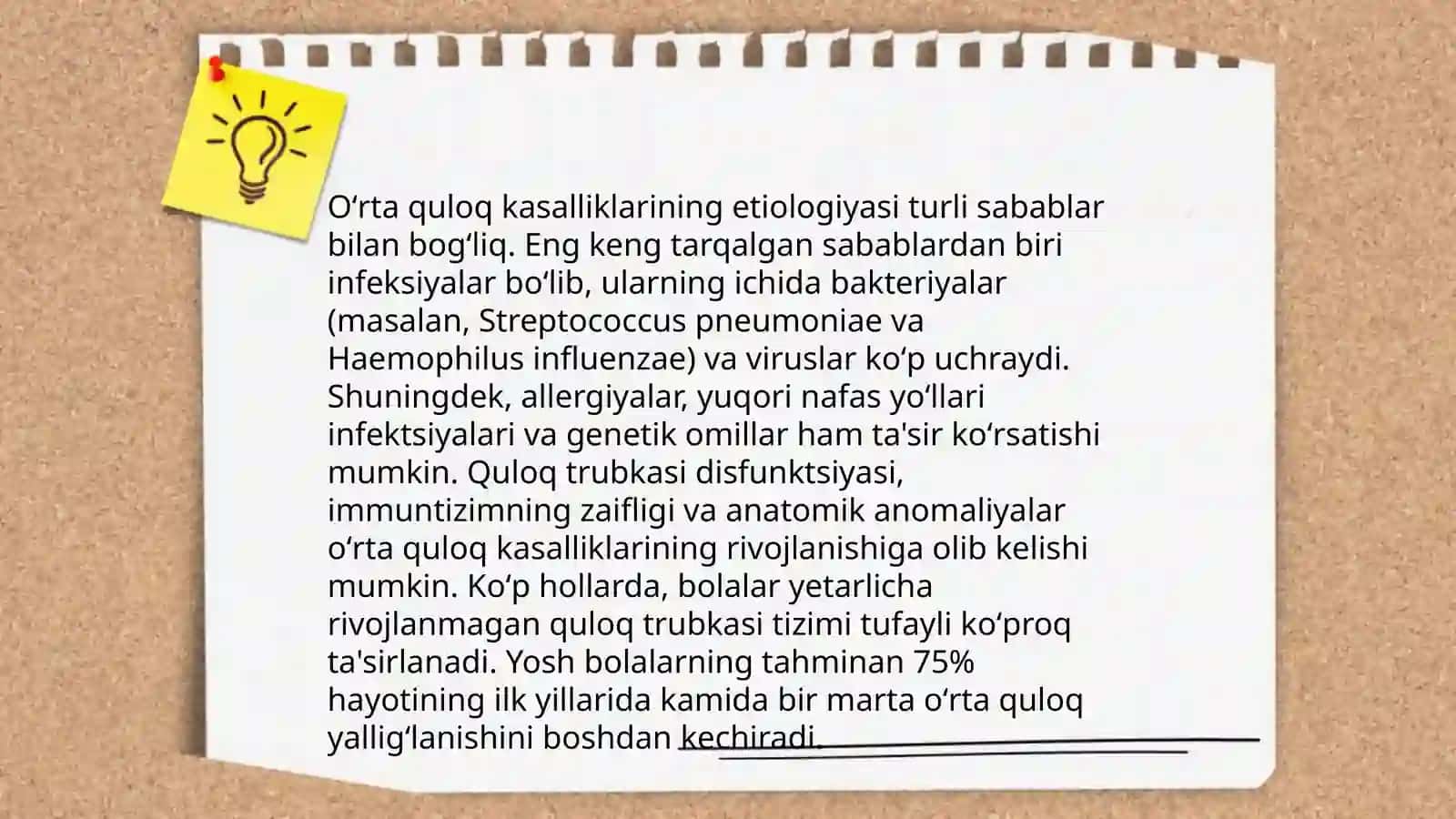 Oʻrta quloq kasalligi etiologiyasi patogenezi klinik belgilar davolash usullari 3
