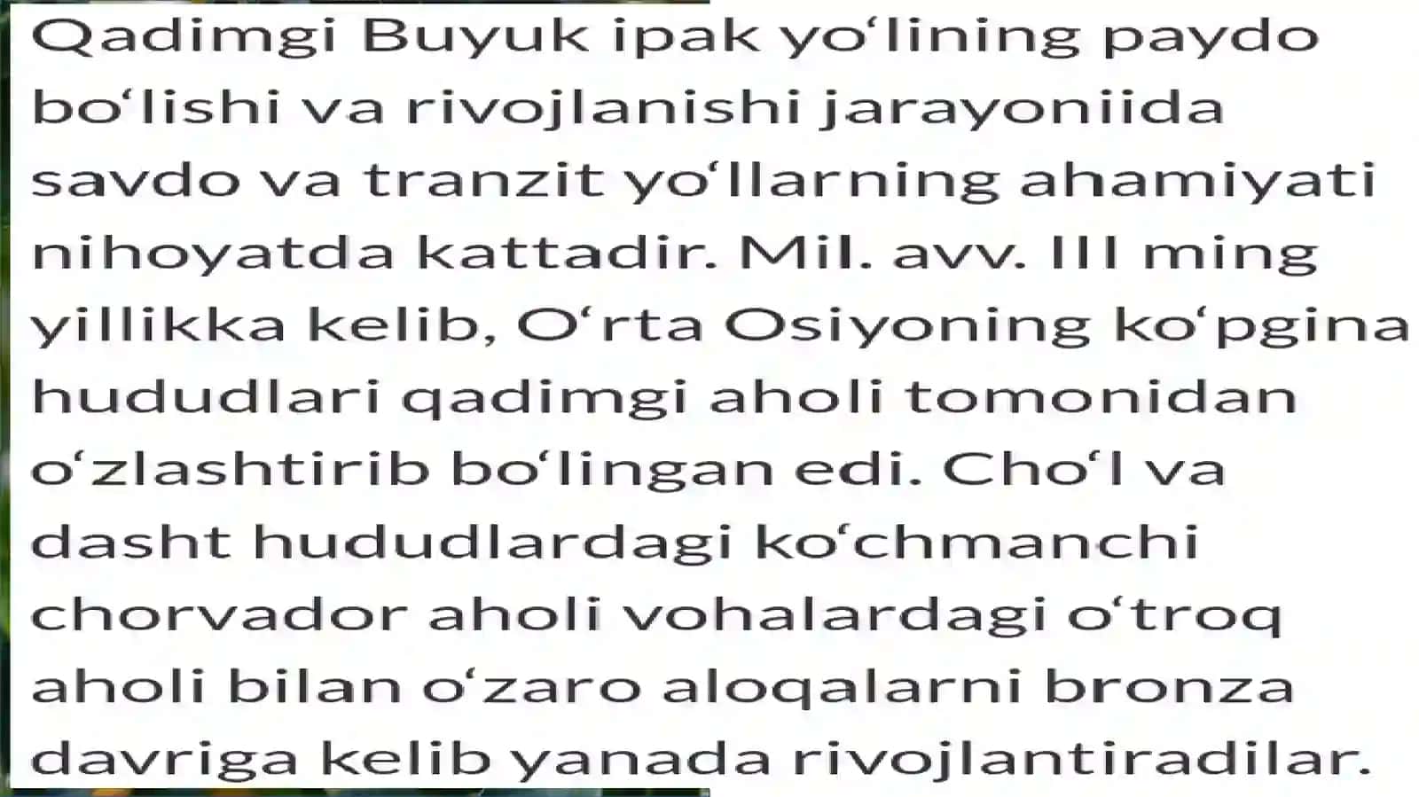 Buyuk Ipakyoʻlining shakllanishi tarixi 3