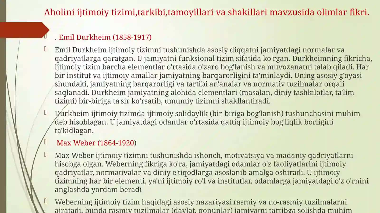 Aholini,ijtimoiy tizimi, tarkibi, tamoyillari va  shakillari. 3