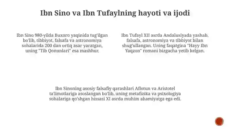 Ibn Sino va Ibn Tufayl "Hayy Ibn Yaqzon" risolasi 3