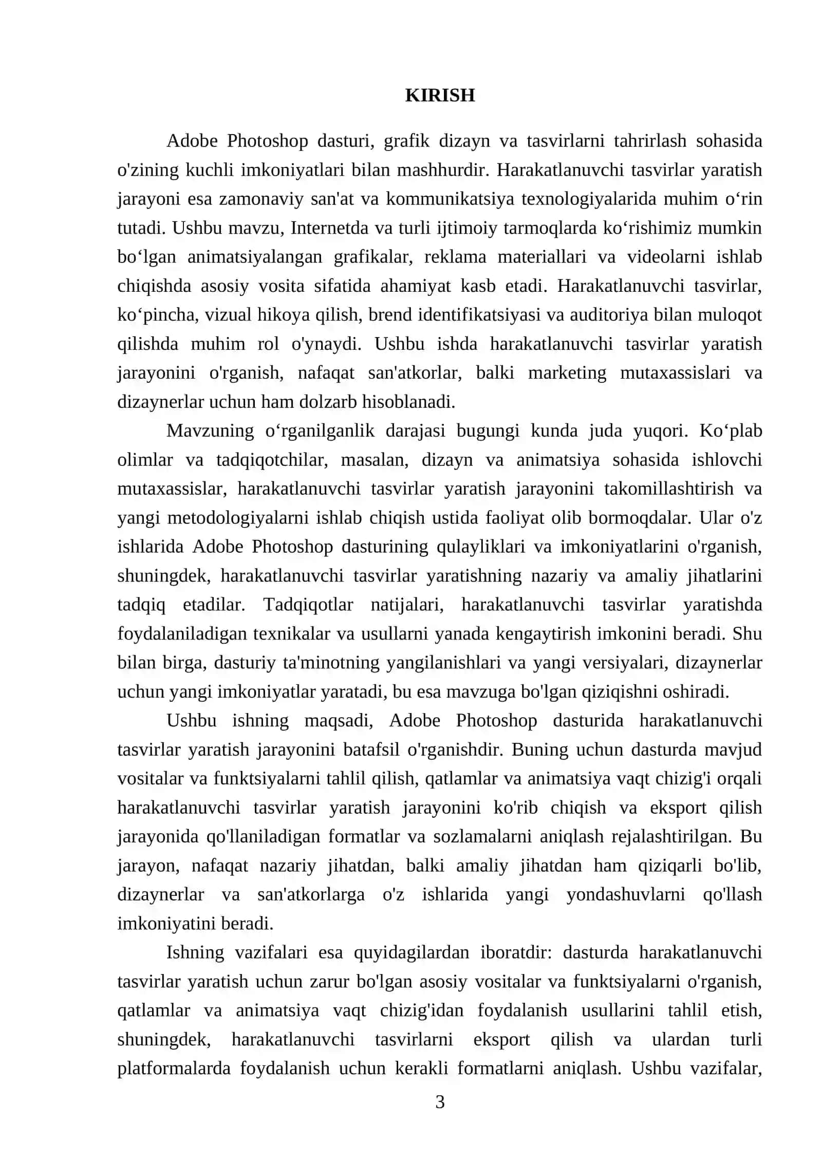 Adobe Photoshop dasturida harakatlanuvchi tasvirlar hosil qilish 3