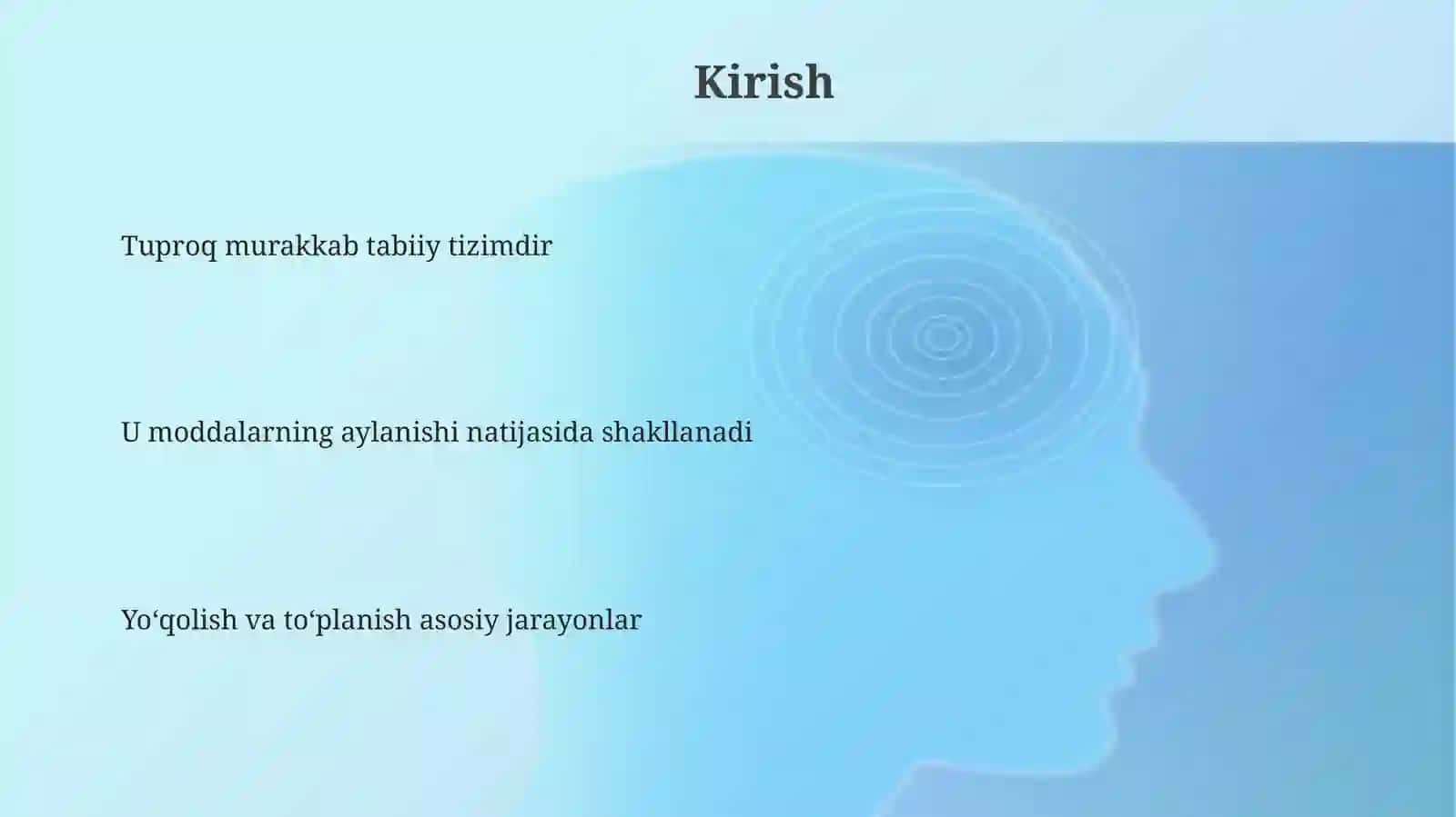 Tuproq hosil bo‘lishidagi moddalarning yo‘qolishi va to‘planishining sabablari 3