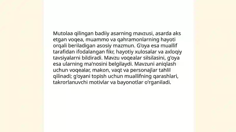Mutolaa qilingan badiiy asar 3