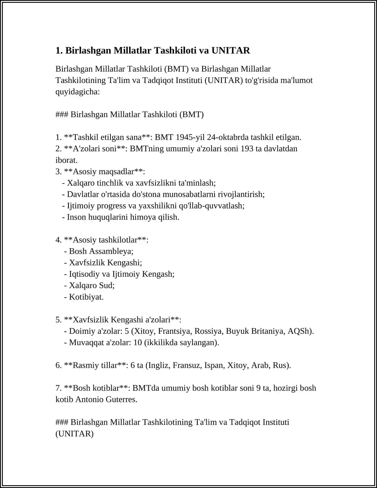 UNITAR DAVLAT 3