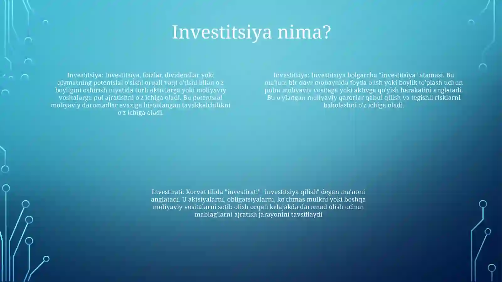 Investitsiya 3