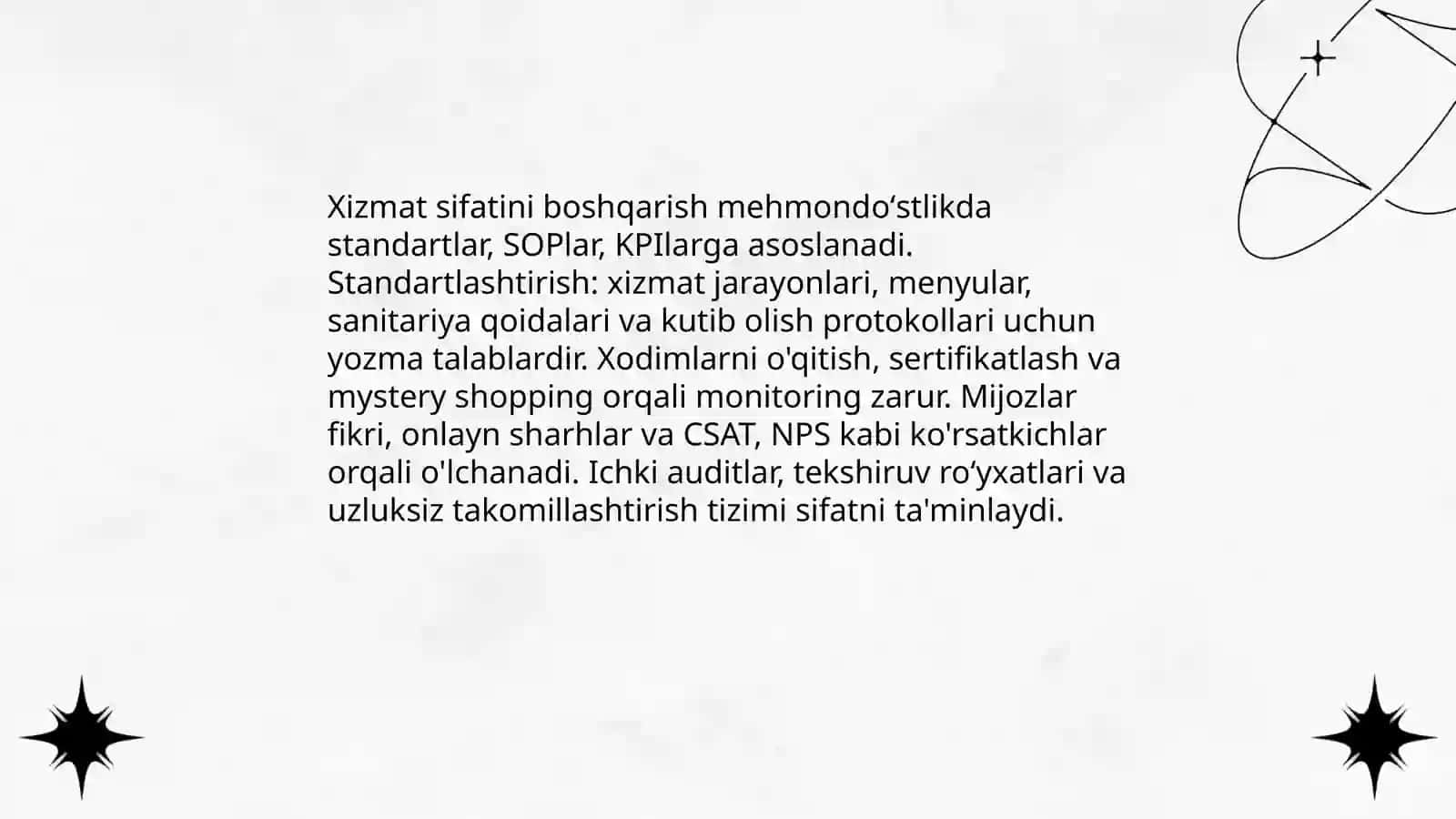 Mehmondoʻstlik industriyasida menejmentning oʻziga xos xususiyatlari 3
