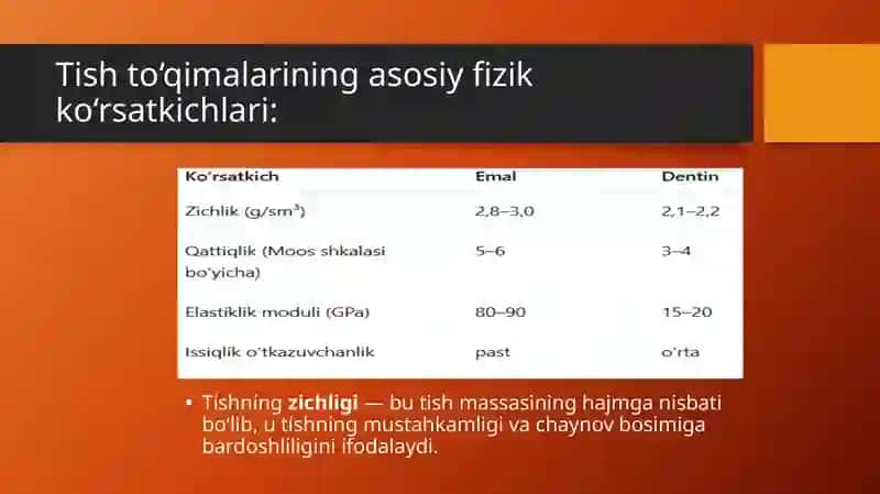 Stomatologik materiallarning fizik-mexanik xossalari va tish zichligini aniqlash 3