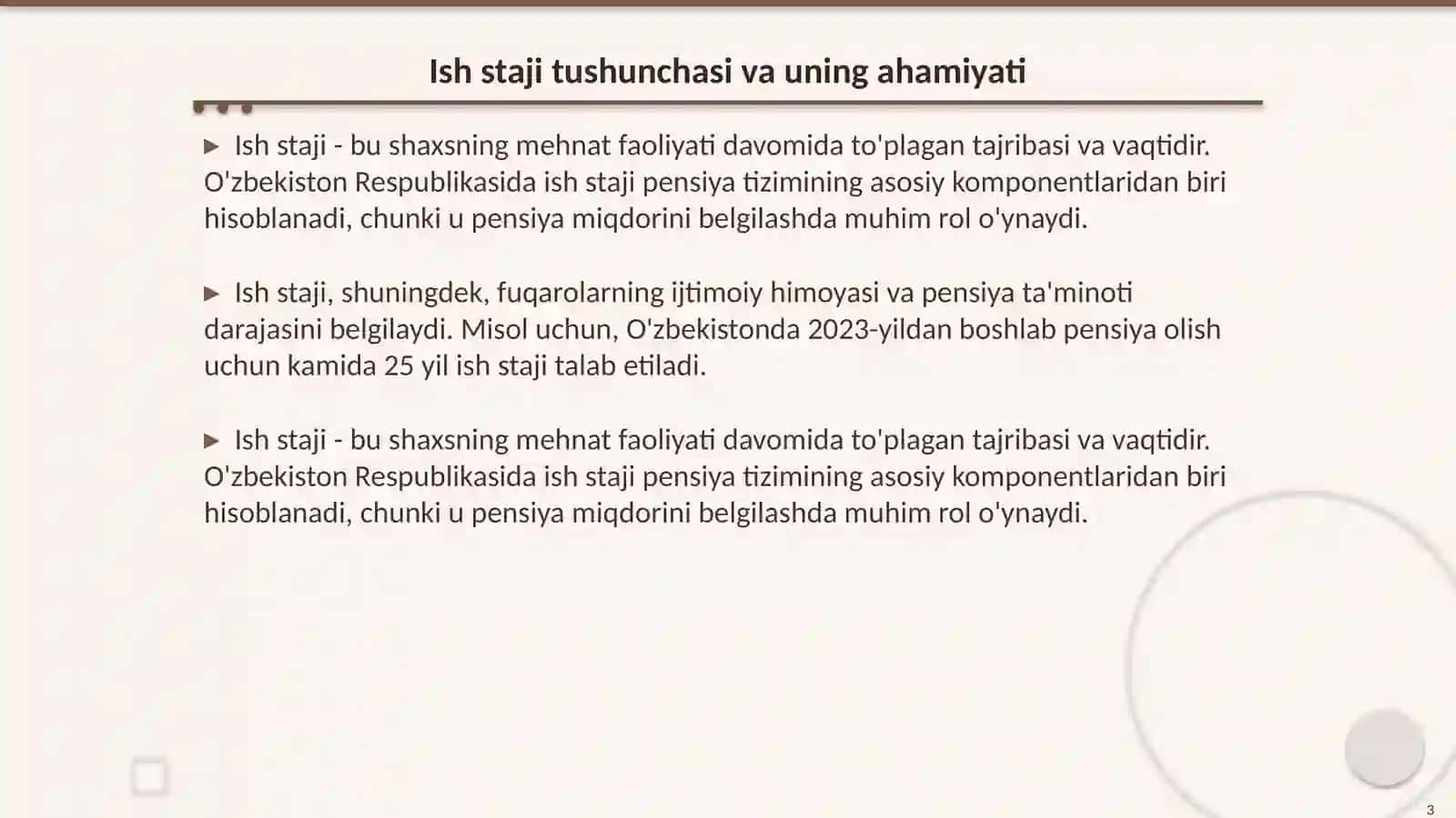 Ish Stajining Ahamiyati 3