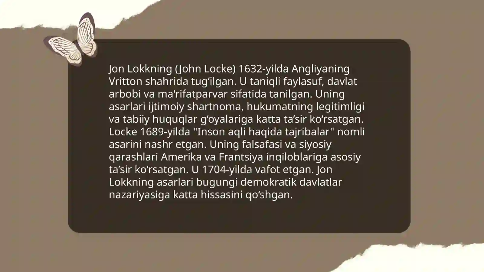 Jon Lokk klassik referalizm mafkurasining asoschisi 3