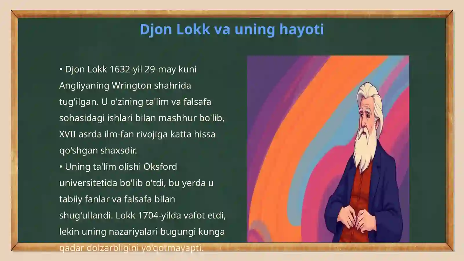 Formal ta'lim nazariyasiga Djon Lokk ( XVII ASR) 3