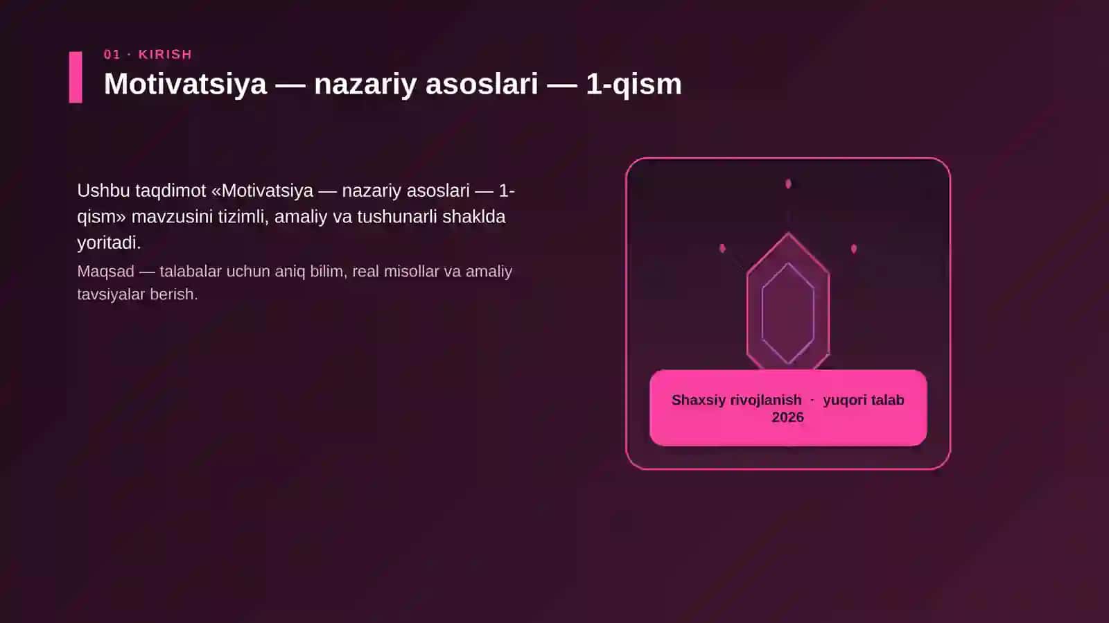 Motivatsiya — nazariy asoslari — 1-qism 3