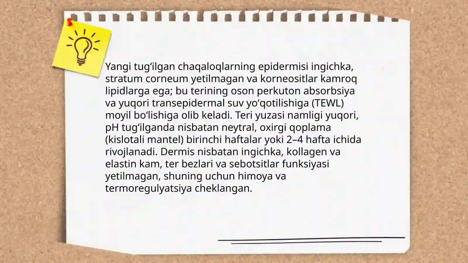 Yangi tugʻilgan chaqaloqlarga moʻljallangan sirtga qoʻllanadigan eritmalar texnologiyasi 3