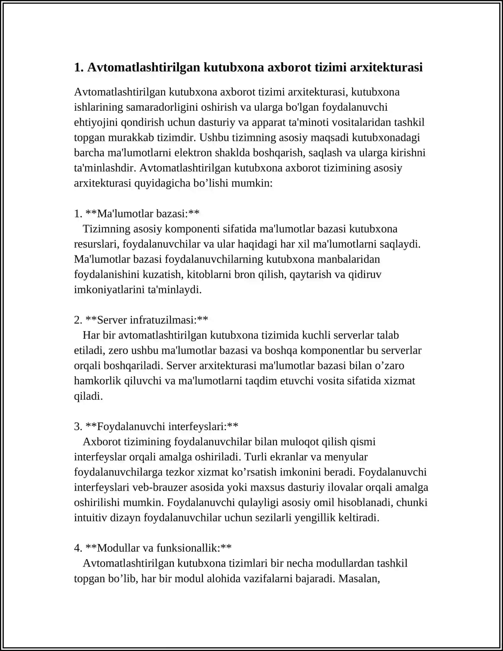 Avtomatlashtirilgan Kutubxona Axborot Tizimlari 3