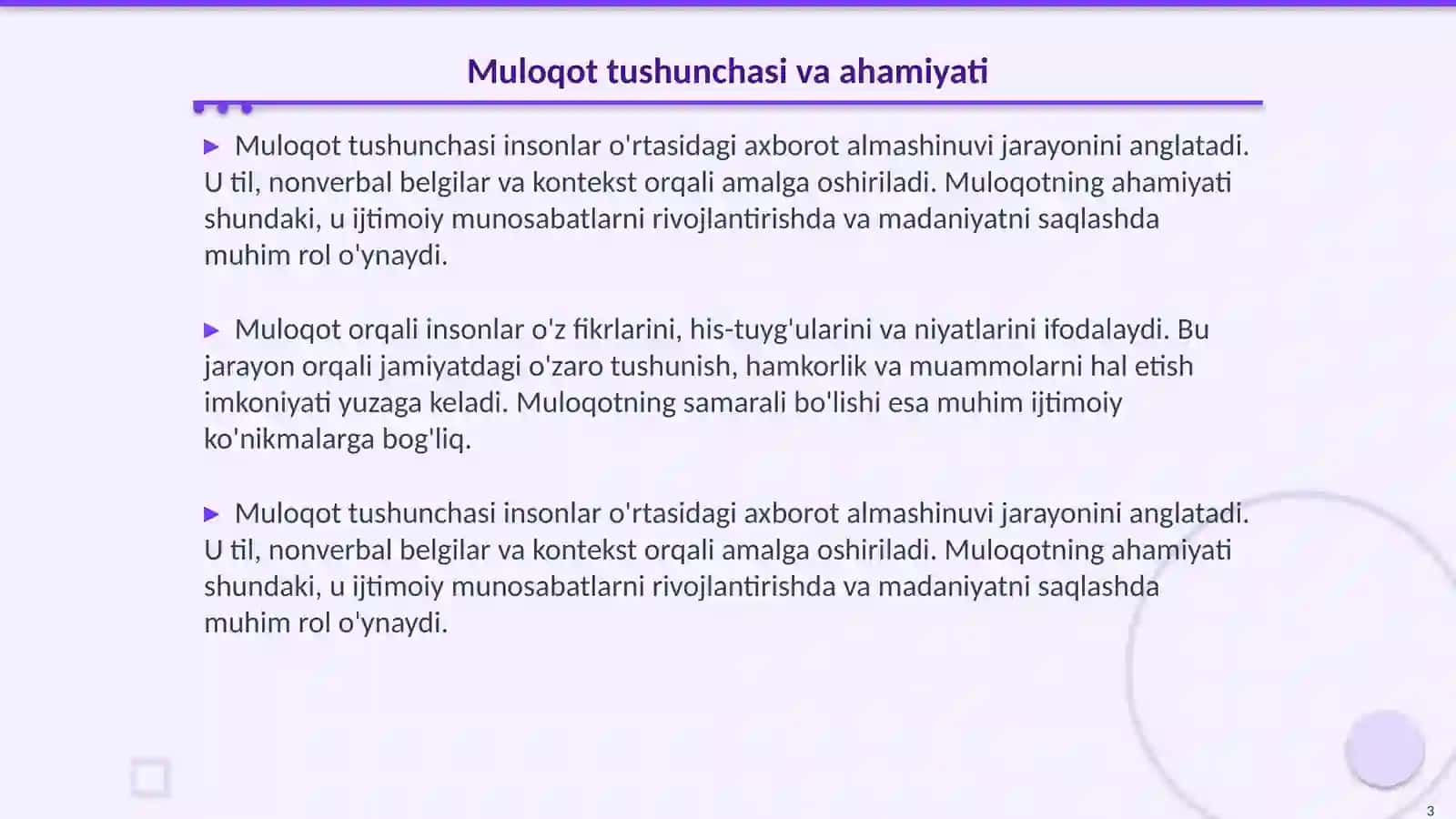 Muloqot va kommunikatsiya 3