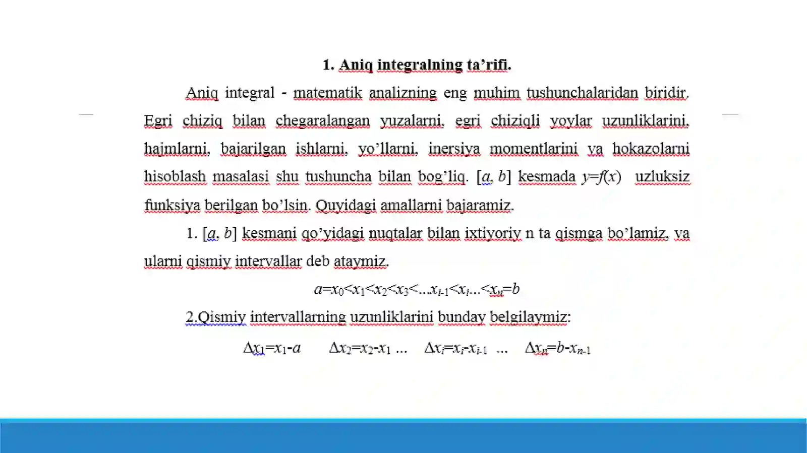 ANIY INTEGRAL VA UNING XOSALARI 3