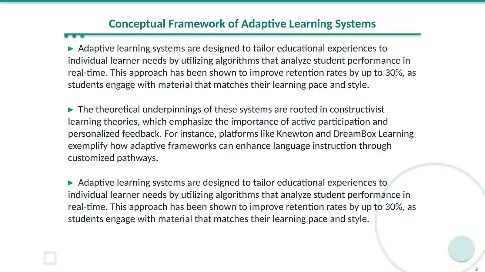 Adaptive learning systems and personalized language instruction(subject-teacjing language methods) 3