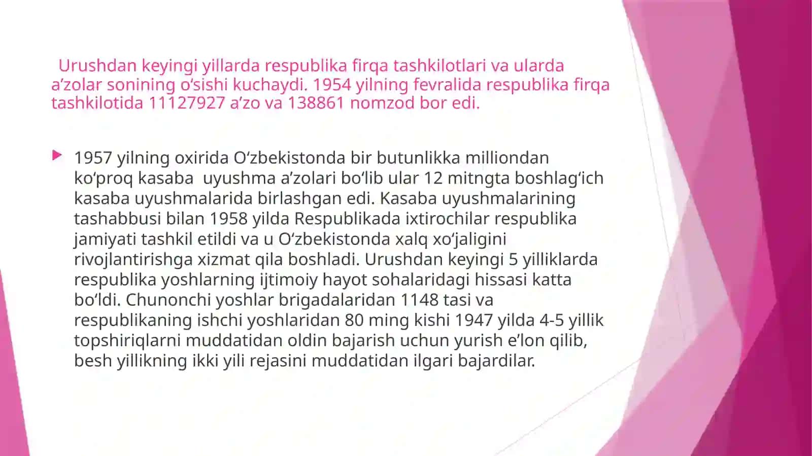 XX ASR 50-70-YILLARIDA O’ZBEKISTONDA IQTISODIY HAYOT 3