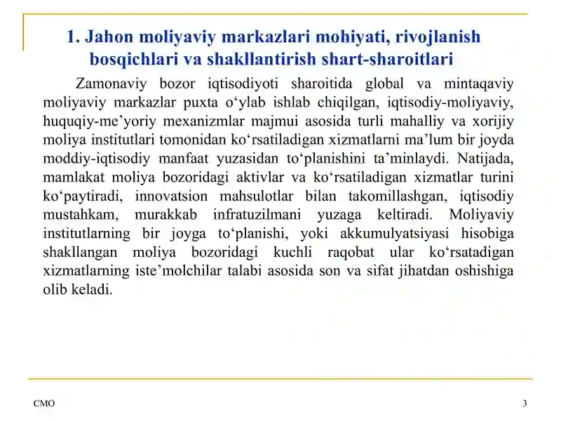 Xalqaro moliyaviy markazlar 3