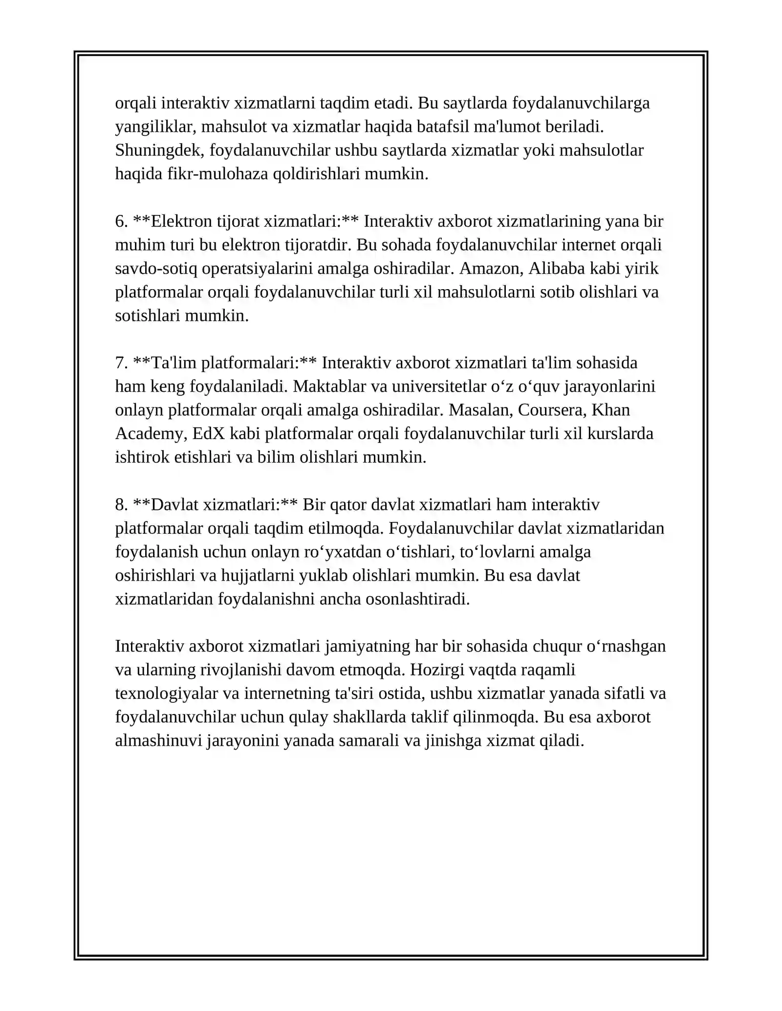 Interaktiv axborot xizmatlari 3