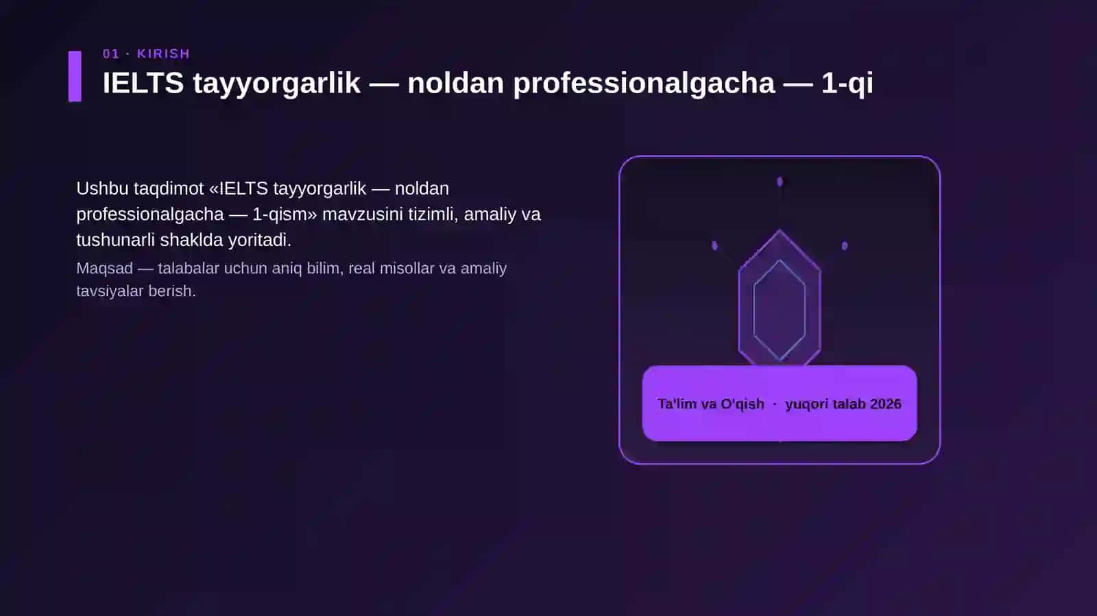 IELTS tayyorgarlik — noldan professionalgacha — 1-qism 3