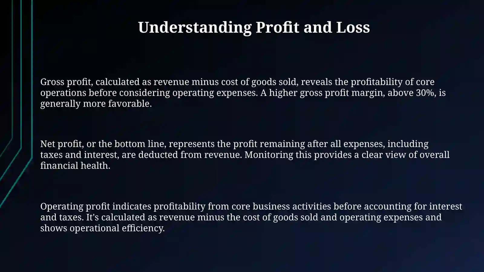 Proft loss and payment 3