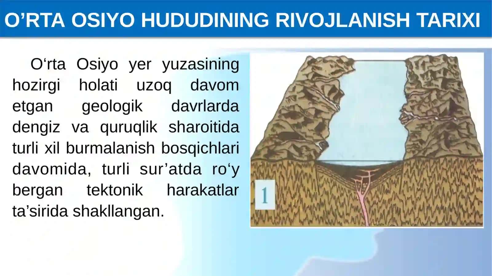 O’rtaOsiyohududiyer yuzasining tuzilishi: tekislik qismi 3