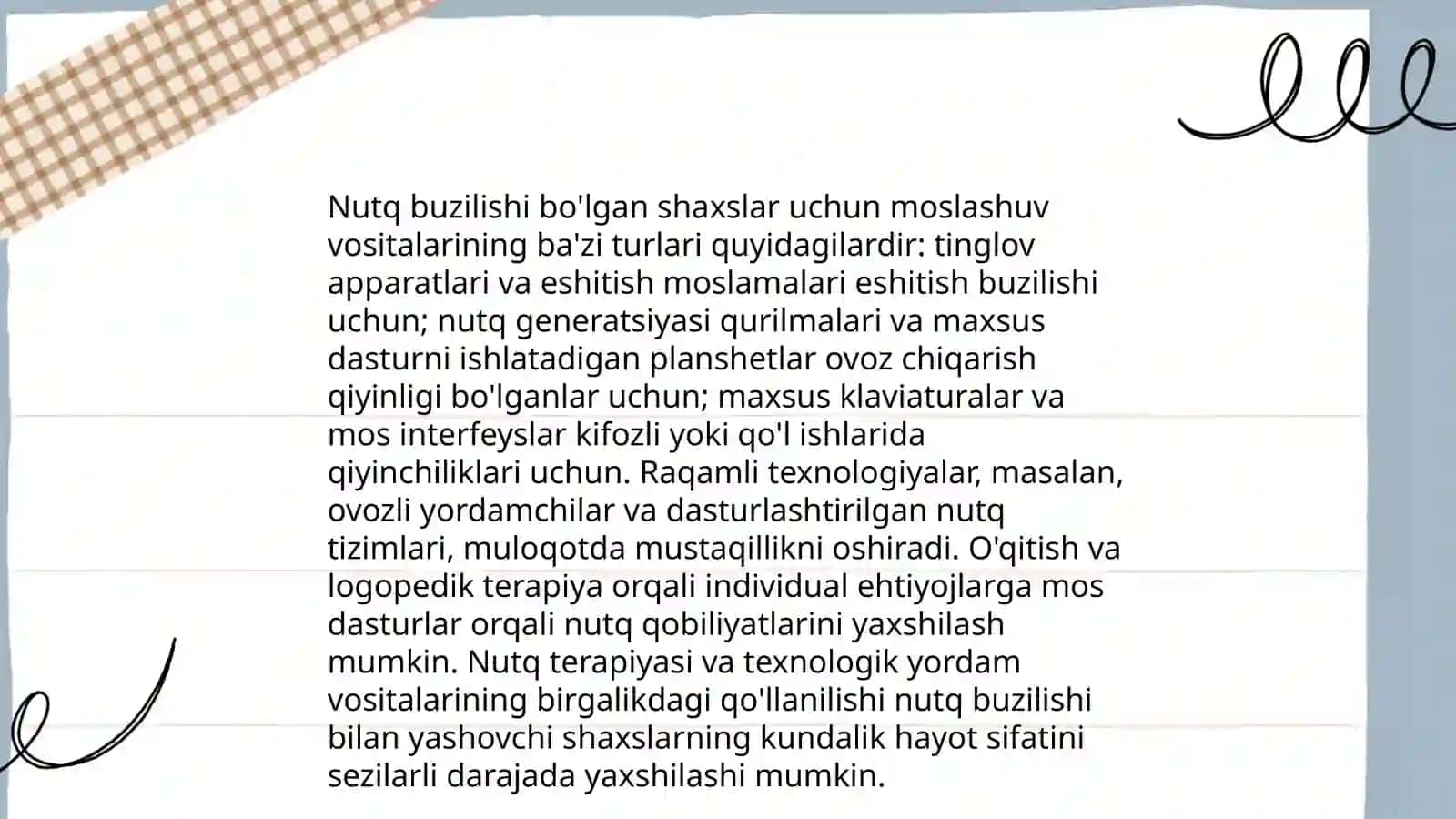Nutq buzilishi boʻlgan shaxslar uchun assistiv (yordamchi) vositalari 3
