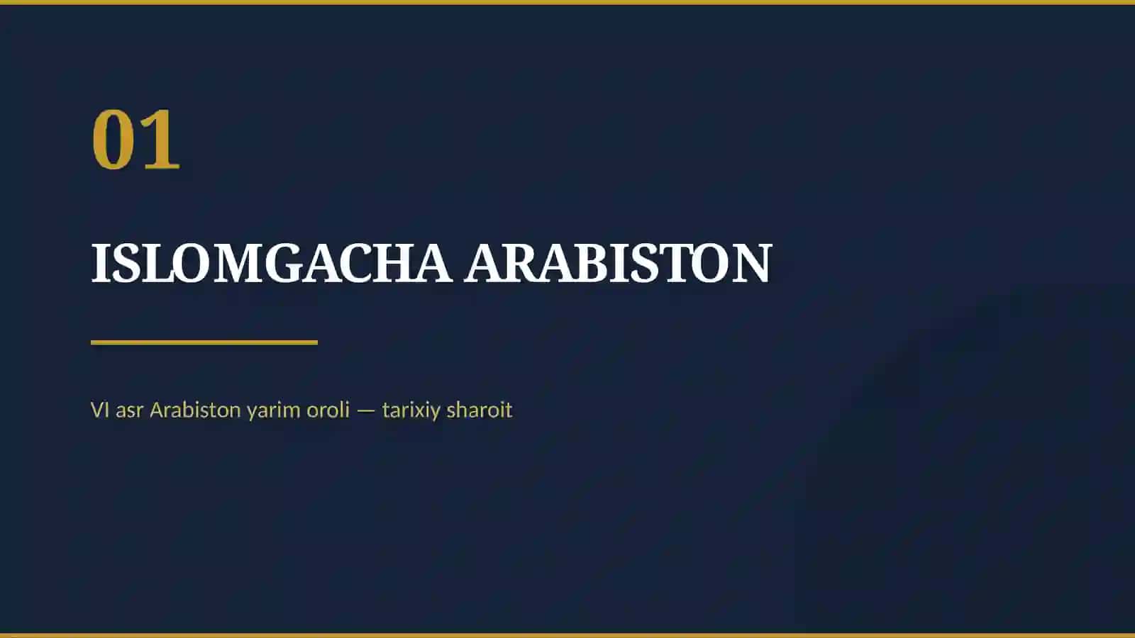 ISLOMGACHA ARABISTON 3