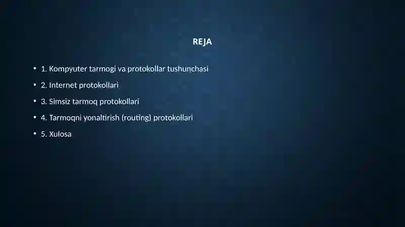 Kompyuter tarmoq protokollari 3