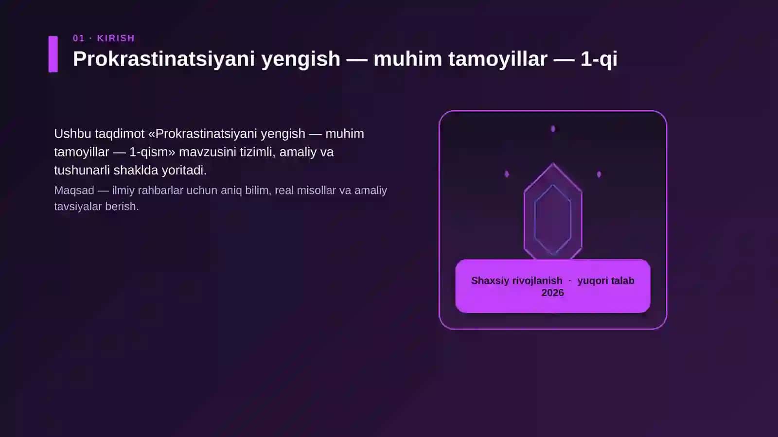 Prokrastinatsiyani yengish — muhim tamoyillar — 1-qi 3