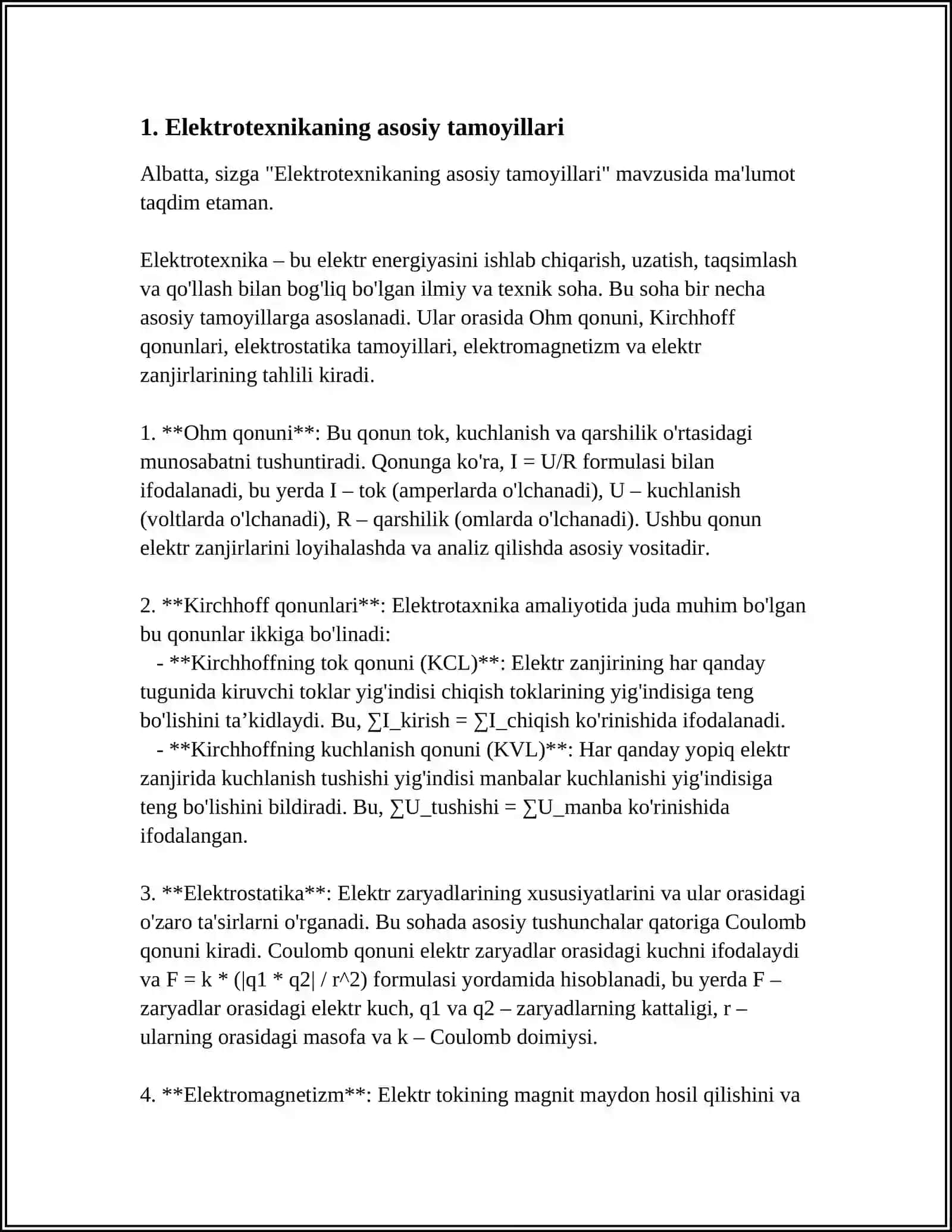 ELEKTROTEXNIKA FANINING PREDMETI VA UNING BUGUNGI KUNDA JAMIYAT XAYOTIDA OʻRNI 3