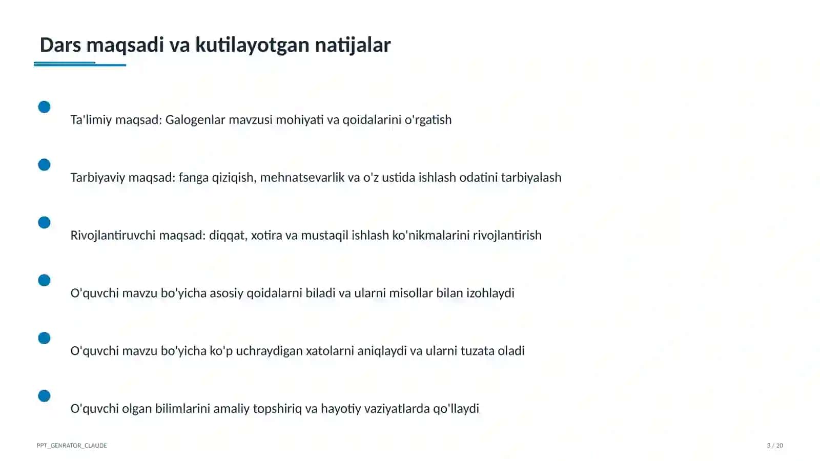 Galogenlar (9-sinf) 3